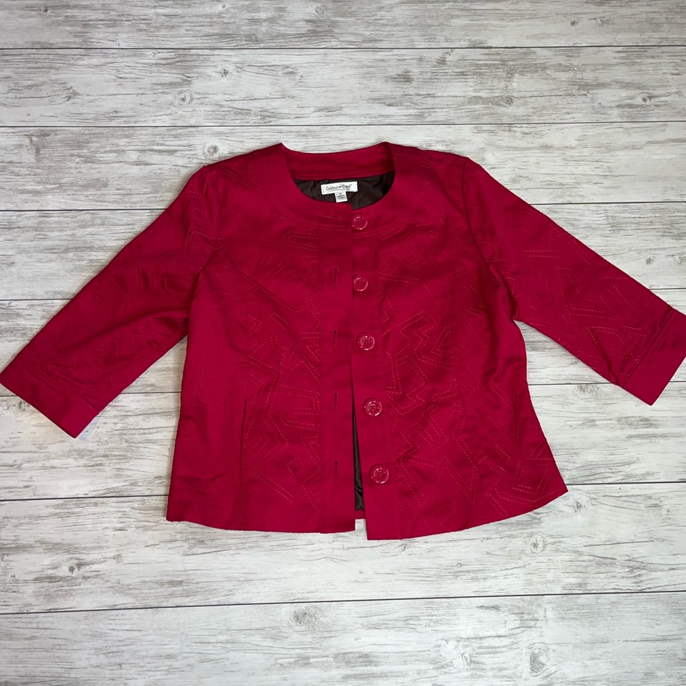 Coldwater Creek Red Jacket Size 14